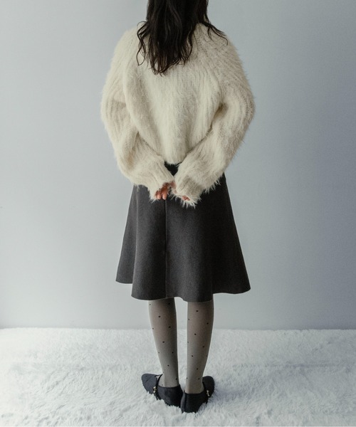 on:nue（オンニュ）の「【on:nue】[着用動画あり！/3色展開]ニットプリーツミディ丈スカート（スカート・レディース・グレー/ブラック/ブラウン・FREE）」の20枚目の写真