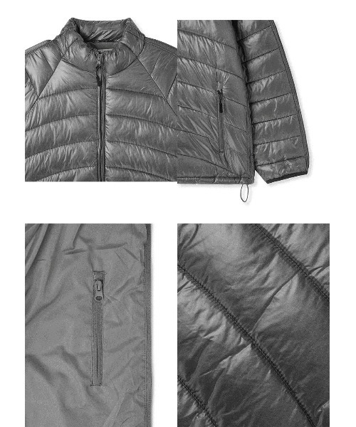 COSYHARU（コシハル）の「軽量ショートパディング（ダウンジャケット/コート・メンズ・シルバー・FREE）」の2枚目の写真