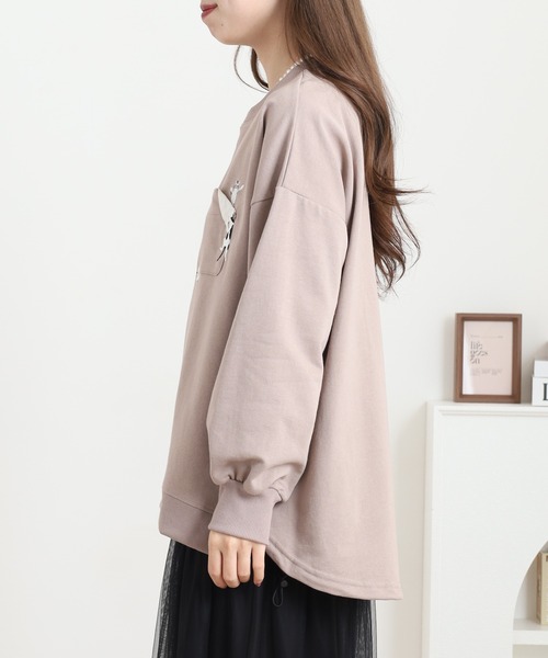 Quelle Chance(ケルシャンス)の「裾ドロスト プルオーバー(Tシャツ/カットソー・レディース・チャコールグレー/キナリ/ベージュ・M/L)」の22枚目の写真