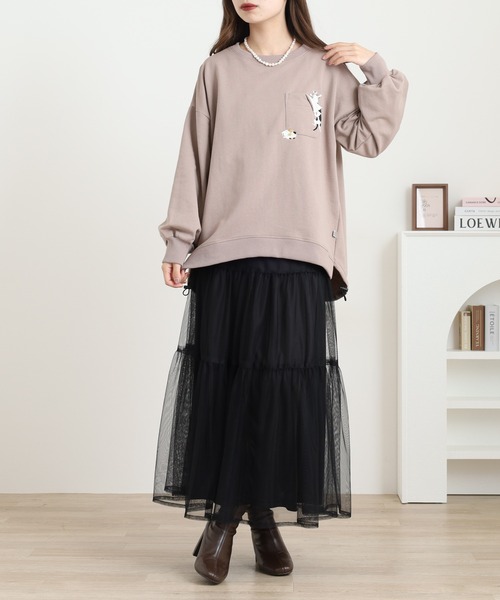 Quelle Chance(ケルシャンス)の「裾ドロスト プルオーバー(Tシャツ/カットソー・レディース・チャコールグレー/キナリ/ベージュ・M/L)」の19枚目の写真