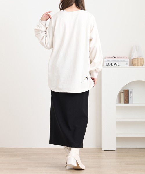 Quelle Chance(ケルシャンス)の「裾ドロスト プルオーバー(Tシャツ/カットソー・レディース・チャコールグレー/キナリ/ベージュ・M/L)」の10枚目の写真