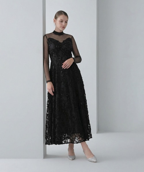 Leja(レジャ)の「【LEJA】シアーフラワーレースレイヤードワンピースオケージョンドレス(ドレス・レディース・ブラック・SMALL/MEDIUM)」の18枚目の写真