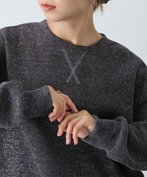 ラメモールクルーネックプルオーバー