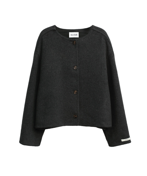 SLOWLOLLI(スローローリ)の「Handcrafted buttoned half coat_3 Colors(トレンチコート・レディース・Beige/グレー/ブラック・FREE)」の9枚目の写真
