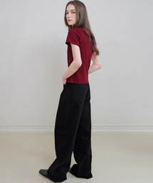 Den wide cotton pants (black)