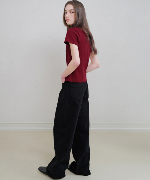 ANDNEEDS(アンドニーズ)の「Den wide cotton pants (black)(その他パンツ・レディース・その他・SMALL/MEDIUM)」の1枚目の写真
