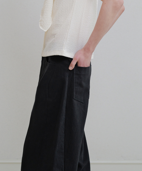 ANDNEEDS(アンドニーズ)の「Den wide cotton pants (black)(その他パンツ・レディース・その他・SMALL/MEDIUM)」の4枚目の写真