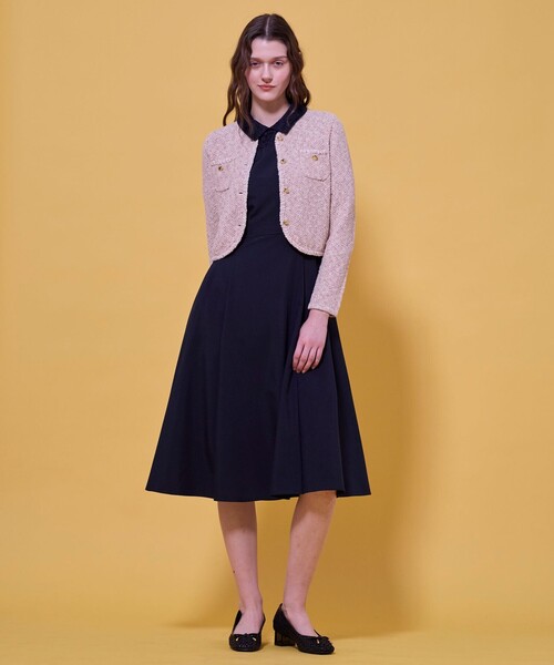 TOCCA(トッカ)の「LACE A LA CARTE HALF SLEEVE ドレス(ワンピース・レディース・ネイビー系/ブラウン系・0/2/4/6/00)」の17枚目の写真