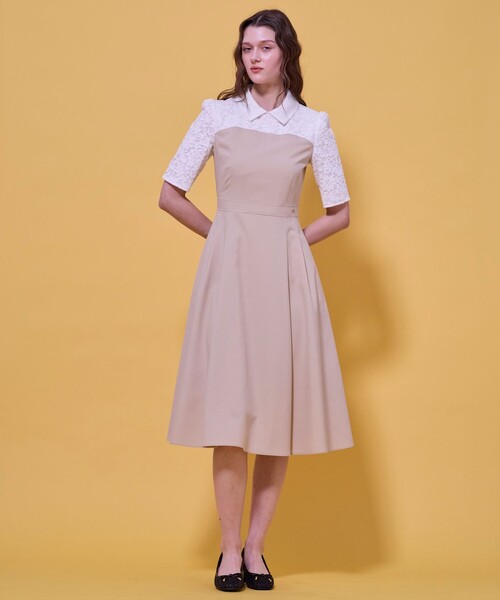 TOCCA(トッカ)の「LACE A LA CARTE HALF SLEEVE ドレス(ワンピース・レディース・ネイビー系/ブラウン系・0/2/4/6/00)」の18枚目の写真