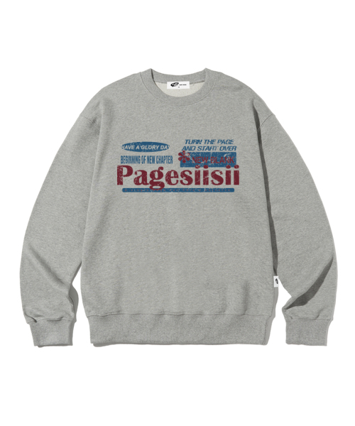 PAGESIISII(ページシシ)の「ヴィンテージブランクプリントスウェットグレー(スウェット・レディース・その他・MEDIUM/LARGE)」の1枚目の写真