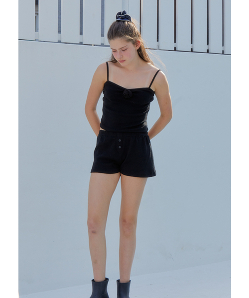 ANOETIC(アノエティック)の「BUTTON SHORTS_BLACK(その他パンツ・レディース・ブラック・FREE)」の3枚目の写真
