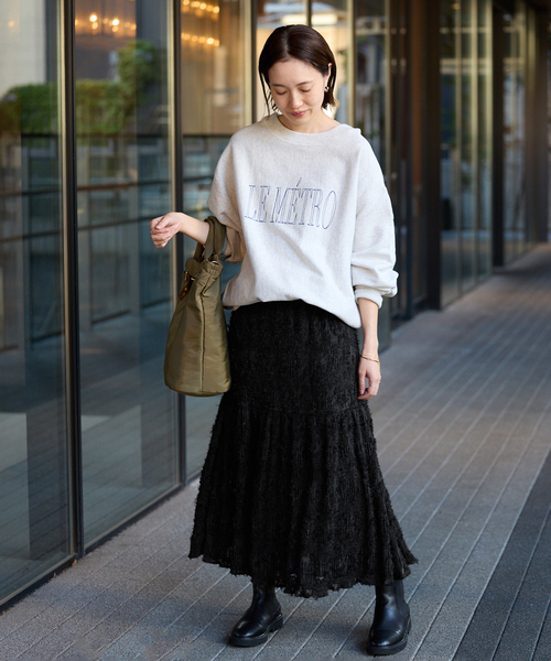 SLOBE IENA（スローブイエナ）の「マジョリカジャガードフレアスカート（スカート・レディース・キャメル/ブラック・FREE）」の19枚目の写真