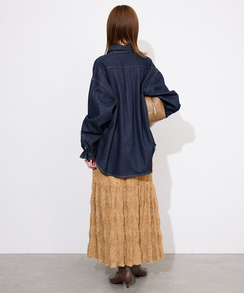 SLOBE IENA（スローブイエナ）の「マジョリカジャガードフレアスカート（スカート・レディース・キャメル/ブラック・FREE）」の13枚目の写真