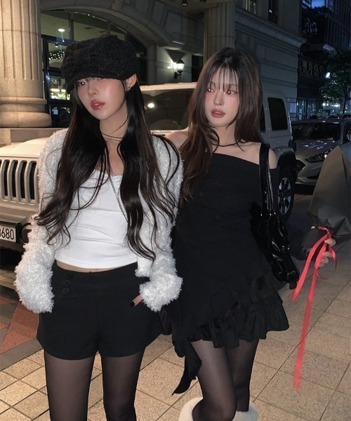 anyonemore（エニワンモア）の「ブークレボアショートカーディガン（カーディガン/ボレロ・レディース・アイボリー/ブラック・FREE）」の20枚目の写真