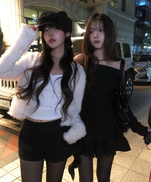 anyonemore（エニワンモア）の「ブークレボアショートカーディガン（カーディガン/ボレロ・レディース・アイボリー/ブラック・FREE）」の21枚目の写真