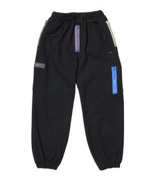 ZIPPER WIDE JOGGER PANTS BLACK