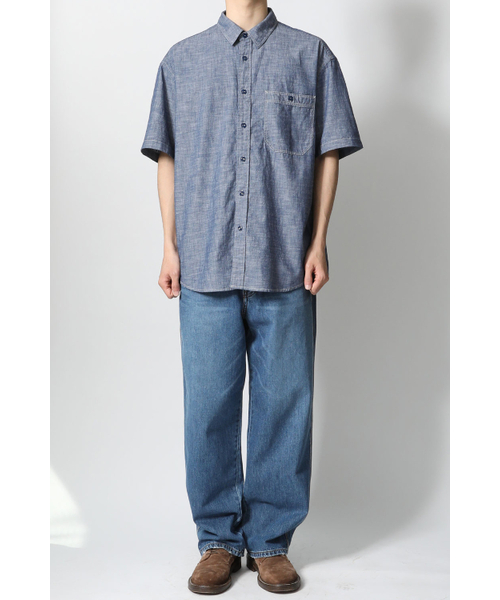 HORLISUN(ホーリーサン)の「プールセルビッジダンガリーシャツダークネイビー(シャツ/ブラウス・レディース・その他・SMALL/MEDIUM/LARGE)」の3枚目の写真