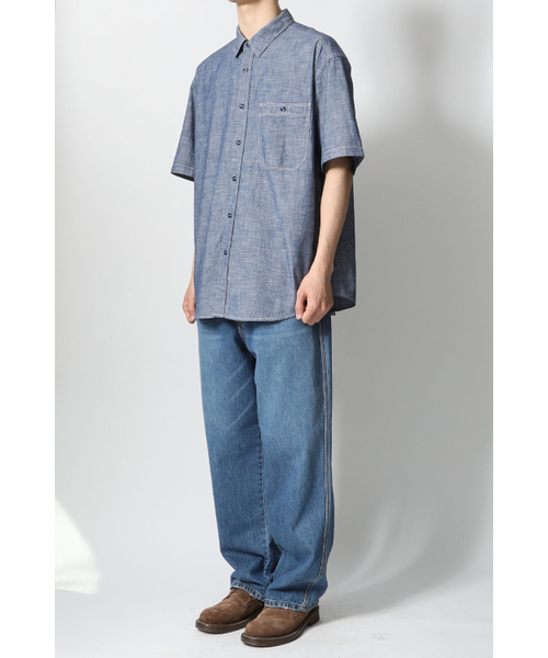 HORLISUN(ホーリーサン)の「プールセルビッジダンガリーシャツダークネイビー(シャツ/ブラウス・レディース・その他・SMALL/MEDIUM/LARGE)」の4枚目の写真