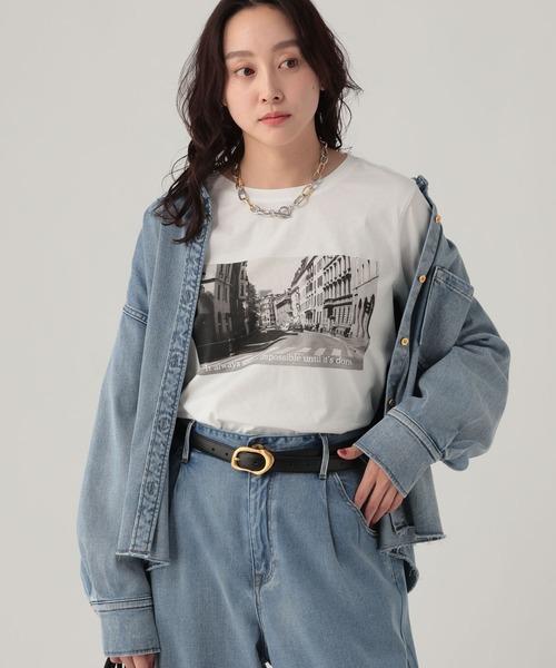 Elura（エルーラ）の「フォトプリントT/641261（Tシャツ/カットソー・レディース・ブラック系その他/ホワイト・FREE）」の5枚目の写真