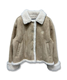 DAMISH（ダミシュ）の「スタンダードカラー スエードムートン_ベージュ（ムートンコート・レディース）」