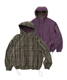 WMC（ダブリューエムシー）の「リバーシブルビッグチェックフードシェルパーカー_BROWN（その他アウター）」