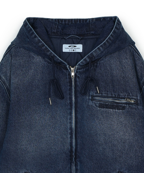 FDR(エフディーアール)の「Heavy Denim Work Hood Quilting Jacket Blue(パーカー・メンズ・その他・SMALL/MEDIUM/LARGE)」の4枚目の写真