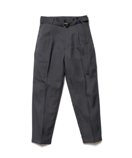 MR.OLIVE（ミスターオリーブ）の「【MR.OLIVE】RETORO POLYESTER TWILL /BELTED WIDE TAPERED PANTS（スラックス・メンズ・ダークグレー/ブラック・M/S）」の6枚目の写真