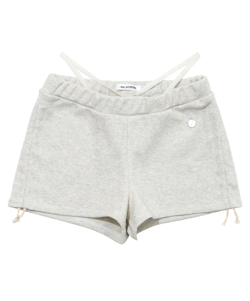 DAMP(ドントアスクマイプラン)の「シャーリングストリングマイクロショーツ_オートミール(その他パンツ・レディース・その他・1/2/3)」の2枚目の写真