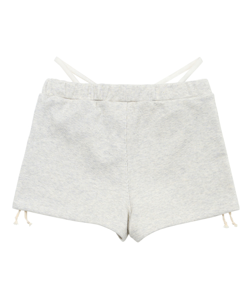 DAMP(ドントアスクマイプラン)の「シャーリングストリングマイクロショーツ_オートミール(その他パンツ・レディース・その他・1/2/3)」の3枚目の写真