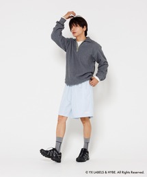 &TEAM | ZOZOTOWN（エンティーム | ゾゾタウン）の「&TEAM | ZOZOTOWN STRIPE SHORT PANTS（セットアップ対応）（その他パンツ）」
