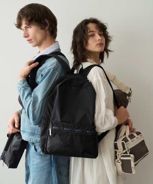 FREAK'S STORE（フリークスストア）の「LeSportsac × FREAK'S STORE/レスポートサック 別注 CLASSIC EVERYDAY BACKPACK/クラシック エブリデイ バックパック/A４サイズ/ノートPC収納可能（バックパック/リュック・レディース・ブラウン/ブラック・ONE SIZE）」の5枚目の写真