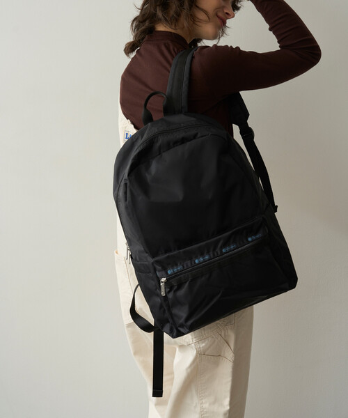 FREAK'S STORE（フリークスストア）の「LeSportsac × FREAK'S STORE/レスポートサック 別注 CLASSIC EVERYDAY BACKPACK/クラシック エブリデイ バックパック/A４サイズ/ノートPC収納可能（バックパック/リュック・レディース・ブラウン/ブラック・ONE SIZE）」の8枚目の写真