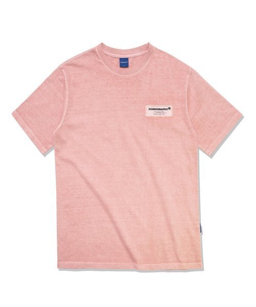 ICONOGRAPHY(アイコノグラフィー)の「PIGMENT LABEL TAGLINE INDIPK(Tシャツ/カットソー・レディース・ライトピンク・MEDIUM/LARGE)」の2枚目の写真