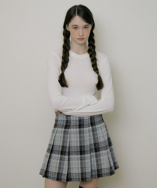 REORG(リオルグ)の「EOT CHECKERED PLEATS MINI SKIRT GRAY(スカート・レディース・その他・SMALL/MEDIUM/LARGE)」の3枚目の写真