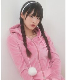 VELVET BING BONG TRAINING HOODY (PINK)