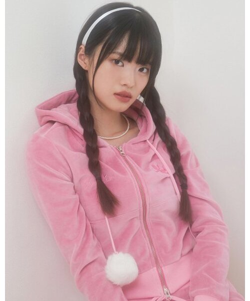 ZIZEMUSEUM(ジゼミュージアム)の「VELVET BING BONG TRAINING HOODY (PINK)(パーカー・レディース・その他・FREE)」の1枚目の写真