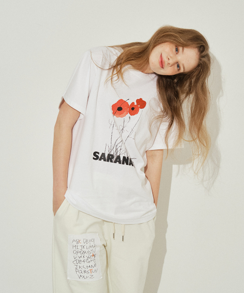 SARANAGI(サラナギ)の「SE0531-T-SHIRT(white)(Tシャツ/カットソー・レディース・ホワイト・FREE)」の2枚目の写真