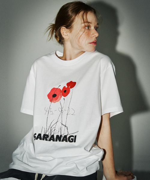 SARANAGI(サラナギ)の「SE0531-T-SHIRT(white)(Tシャツ/カットソー・レディース・ホワイト・FREE)」の3枚目の写真