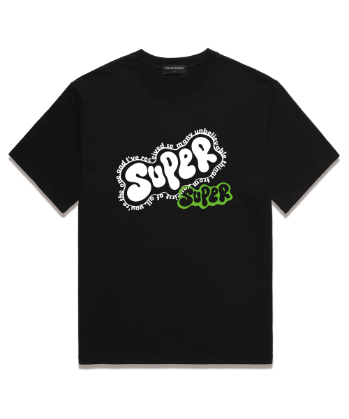 OUSE(オウズ)の「SUPER オーバーサイズ 半袖Tシャツ (DS025) ブラック(Tシャツ/カットソー・レディース・その他・SMALL/MEDIUM/LARGE/X-LARGE/XX-LARGE)」の1枚目の写真