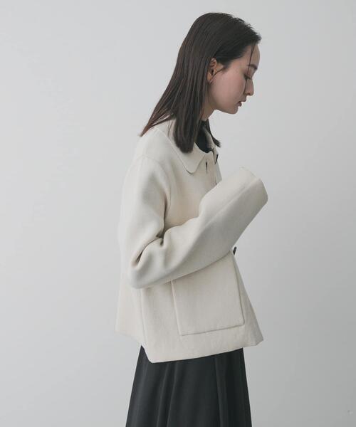SENSE OF PLACE by URBAN RESEARCH（センスオブプレイスバイアーバンリサーチ）の「『洗濯可』ビックボタンニットジャケット（ニット/セーター・レディース・ネイビー/アイボリー/チャコールグレー・ONE）」の15枚目の写真