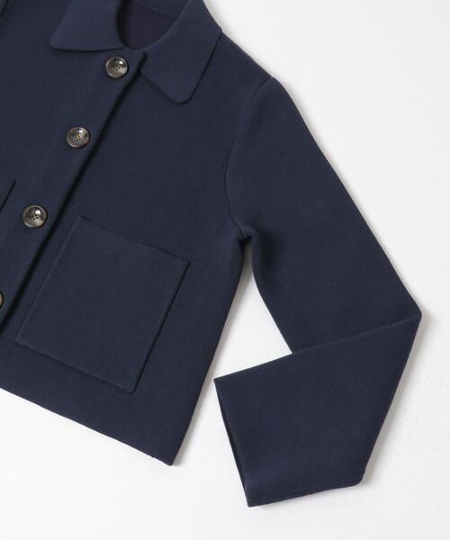 SENSE OF PLACE by URBAN RESEARCH（センスオブプレイスバイアーバンリサーチ）の「『洗濯可』ビックボタンニットジャケット（ニット/セーター・レディース・ネイビー/アイボリー/チャコールグレー・ONE）」の9枚目の写真