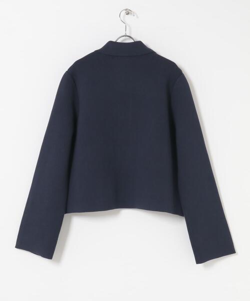 SENSE OF PLACE by URBAN RESEARCH（センスオブプレイスバイアーバンリサーチ）の「『洗濯可』ビックボタンニットジャケット（ニット/セーター・レディース・ネイビー/アイボリー/チャコールグレー・ONE）」の11枚目の写真