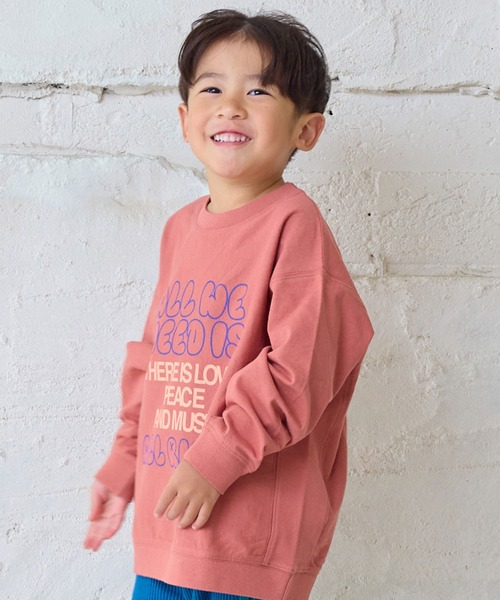 MARKEY'S(マーキーズ)の「ナガソデリブロンティー(Tシャツ/カットソー・キッズ・オフホワイト/ブルー/テラコッタ/杢グレー・100/95/90/80/110/150/140/130/120)」の3枚目の写真