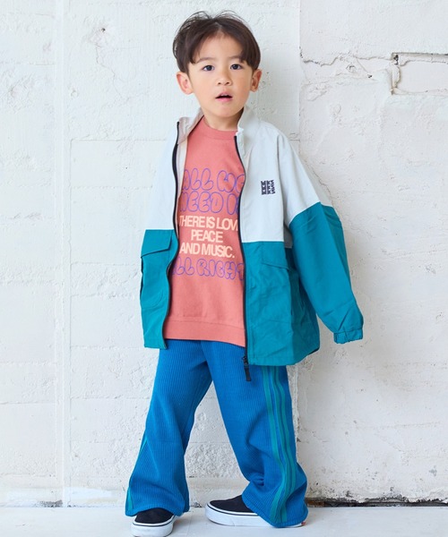 MARKEY'S(マーキーズ)の「ナガソデリブロンティー(Tシャツ/カットソー・キッズ・オフホワイト/ブルー/テラコッタ/杢グレー・100/95/90/80/110/150/140/130/120)」の16枚目の写真