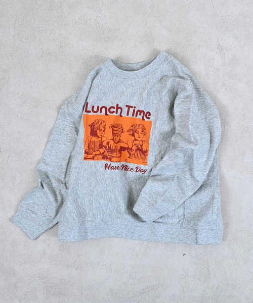 MARKEY'S(マーキーズ)の「ナガソデリブロンティー(Tシャツ/カットソー・キッズ・オフホワイト/ブルー/テラコッタ/杢グレー・100/95/90/80/110/150/140/130/120)」の17枚目の写真