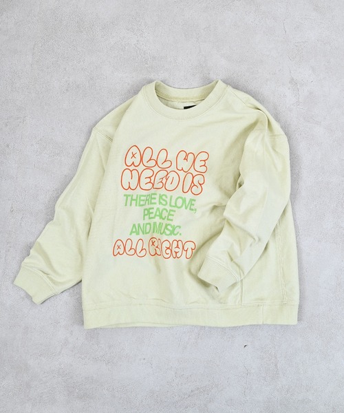 MARKEY'S(マーキーズ)の「ナガソデリブロンティー(Tシャツ/カットソー・キッズ・オフホワイト/ブルー/テラコッタ/杢グレー・100/95/90/80/110/150/140/130/120)」の6枚目の写真