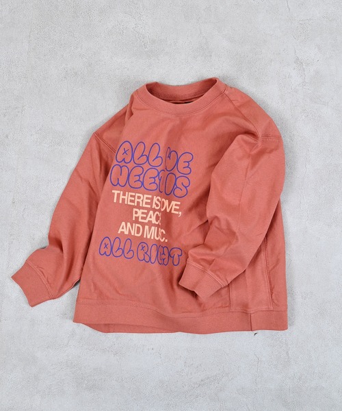 MARKEY'S(マーキーズ)の「ナガソデリブロンティー(Tシャツ/カットソー・キッズ・オフホワイト/ブルー/テラコッタ/杢グレー・100/95/90/80/110/150/140/130/120)」の11枚目の写真