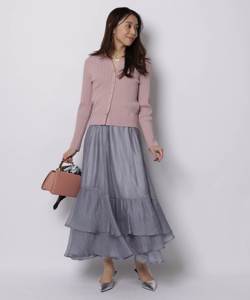 JUSGLITTY（ジャスグリッティー）の「シアーヘムティアードスカート（スカート・レディース・ブルー系その他3/オフホワイト・1/0/2）」の15枚目の写真