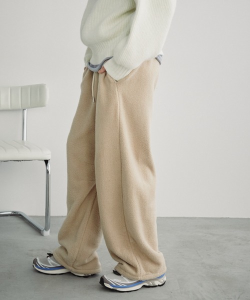 Auntie Rosa Holiday（アンティローザホリデー）の「ボアフリースボリュームパンツ（その他パンツ・レディース・ベージュ/ブラック・FREE）」の13枚目の写真