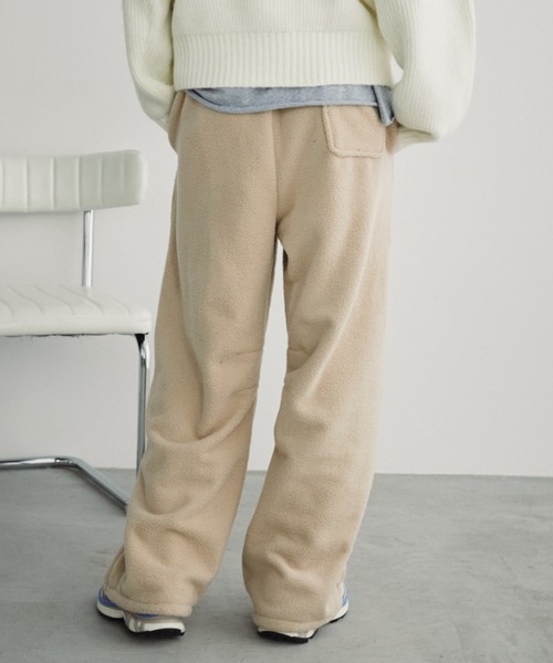 Auntie Rosa Holiday（アンティローザホリデー）の「ボアフリースボリュームパンツ（その他パンツ・レディース・ベージュ/ブラック・FREE）」の14枚目の写真